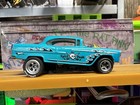 Custom Hot Wheels 55 Chevy Gasser Slot Car 4 Gear Auto World Tuned Chassis Ho 