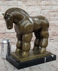Vintage Bronze Sculpture American Art Horse Chubby Signed Botero Large Fine Sale
