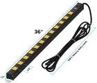 36  Power Strip Wide Spaced 12-outlet 15 Feet Cord 15a Circuit heavy Duty metal