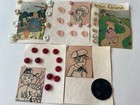 40 Vintage Buttons Estate 1 Lg Bakelite  Pink  Red  White  Rs Mixed Lot Crafts