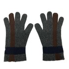 Hermes Dark Gray Brown Dark Navy Cashmere Women s Gloves