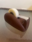 Vtg 1940s Scotch 3m C-15 Weighted Desktop Tape Dispenser Brown Mcm Retro Decor