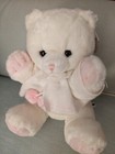Russ Berrie Vintage Plush White Teddy Bear Rattles - 7  Stuffed Toy Nwt 