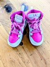 Jordan Air Jordan Girls Mid Top Leather Lace-up Pink gray 8c Eu25 Fd8782-500