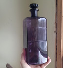 1892 Dated Amethyst Big 12  Apothecary Drugstore Bottle With Original Stopper