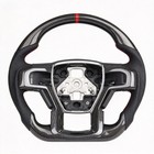 Real Carbon Fiber Steering Wheel For Ford Ford Raptor F150 15-2019 Red Strip New