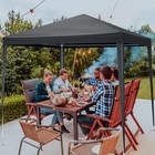 6 5 x6 5  White Gazebo Party Tent With 4 Side Walls Wedding Canopy Cater