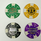 Harley-davidson Dealer Poker Chip Lot Of 5 New England Ma Me Nh Ri Ct