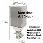 16l Max Pellet Hopper Feeder Pellet Storage Bin For Camping Pellet Stove 8-10h