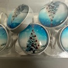 Christmas Tree Shower Curtain Hooks Set Of 12 White Snow Covered Tree Ornaments