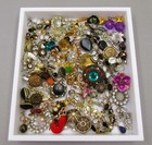 Vtg Single Earring Parts Pieces Lot Embellishments Craft Harvest Job Lot