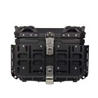 45l Motorcycle Top Case Aluminum Universal Motorbike Tail Box Expandable Black