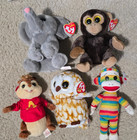 Ty Beanie Buddy Babies  Lot 6  Stuffed Animal Plush Retired Some Nwt