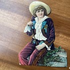 Antique Victorian Die Cut Scrap Lot Of 3 Large Fashion Ladies Chromolithograph 