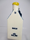 Klm Delft Blue -no  14- Bols Ceramic Canal House   Empty  Yellow Cap