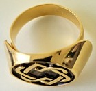 Leonard Cohen Unified Heart 2009 Brass Adjustable Tour Ring - Mint Condition 