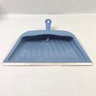 Vintage J v  Reed Metal Dustpan Blue Hooded Rubber Edge Louisville Ky Usa Made