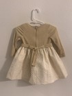 Bonnie Baby Girls 12m Gold Fit   Flare Long Sleeve Floral Zip Dress
