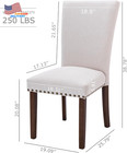 Upholstered Dining Chairs With High Back For Round Kitchen Table 4 Set