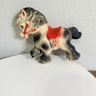 Squeeky Horse Rubber Toy By Sun Rubber Co  Vintage 7  Wide 1950s
