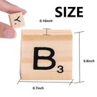 Dodheg 100 Pcs Wood Letter Tiles Wooden 18x20mm  4mm Thick