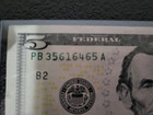 2017a Federal Reserve Note Over Inking Error  5 Five Dollar Bill