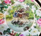 Fine 13  French Old Paris Hand-painted Dog   Donkey Platter C 1850 Antique Plate