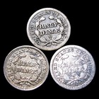 1849-o 1853 1857-o  Seated Liberty Half Dime Silver Nice Coin Lot ----  171u