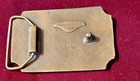 Vintage Winchester 1976 Brass Belt Buckle Cougar With Rifle Indiana Metal Craft