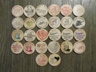 Bellevue  Ohio Wooden Nickel Token Lot -  26  Bob   Pearl Buoker Wooden Coins