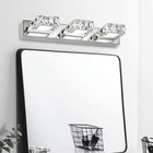 3 Square Lights Modern Bathroom Vanity Light Led Crystal Mirror Front Wall Lamp