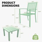 3-piece Steel Patio Bistro Set     2 Chairs   1 Table  Outdoor Balcony Furniture
