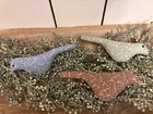 2  X 5  Handmade Primitive Birds - 3 Piece Bowl Fillers