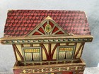 19th Century Antique R Bliss Dollhouse Paper Lithograph On Wood Two Room Rare