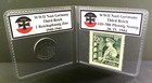 Wwii Authentic Rare German Coin 1 Rp Zinc And Unused Stamp World War 2 Artifacts