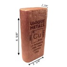 10 Pound Lb  160 Oz  Cast Copper Bar  999 Fine Bullion Ingot Unique Metals