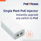 Poe Injector - Single Port Power Over Ethernet Passive Poe Adapter - 10 100 1000