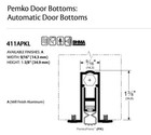 Pemko 411apkl36 Automatic Door Bottom - 36 