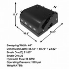 44  Skid Steer Sweeper Hydraulic Pickup Broom With Dump Bucket  Universal Qc
