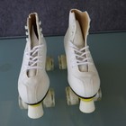 Ugboiu Quad Roller Skates Size Eu 41 White High Top Light Up Led Flashing Wheels