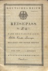 Deutsches Reich Reisepass 1921 Bogota Colombia Passport Travel Document Rare