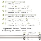 Nickel Spring Tension Shower Curtain Rod 31-75 Inches  1 Inch Diameter Heavy