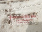 Antique Canvas Storm Staysail  For A Old Style Schooner Or Ketch Hemp Bolt Ropes