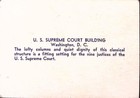 1950s U s  Supreme Court Building Washington D c  Trade Card P6041