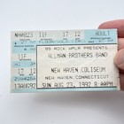 August 23 1992 Ticket Stub Allman Brothers Band New Haven Coliseum Ct Rock Roll