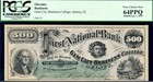 Hgr 1873  500 Quincy Illinois   gem City - Wanted   Pcgs Very Choice New 64ppq