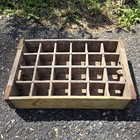 Coca Cola Yellow Wooden 24 Bottle Divider Crate - Vintage 1960s Coke