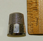 Antique Simons Brothers Thimble Sterling Silver Sz 11 Victorian Sewing Accessory