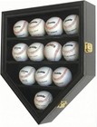 Baseball Display Case Frame Shadow Box Wall Cabinet Holder To Hold 12 Balls W   
