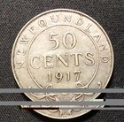 1917 C Newfoundland Silver  50 Cents  Enn Coins